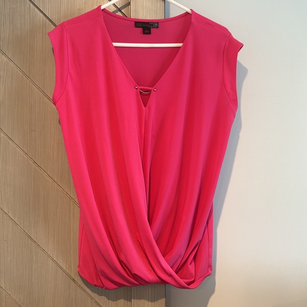 Vibrant Pink Sleeveless Blouse